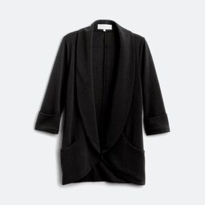 Black Open Front Blazer
